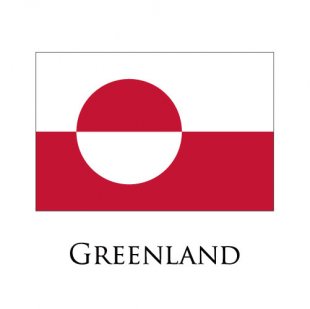 Greenland flag logo Sticker Heat Transfer