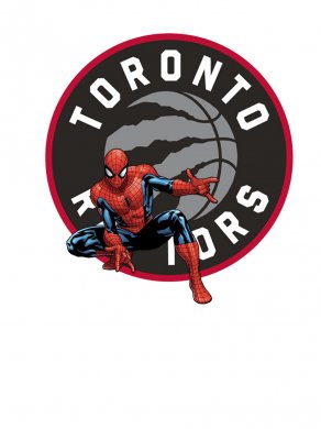 Toronto Raptors Spider Man Logo decal sticker