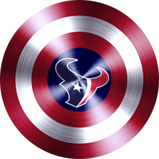 Captain American Shield With Houston Texans Logo decal sticker