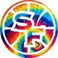 Golden State Warriors rainbow spiral tie-dye logo Sticker Heat Transfer