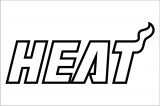 Miami Heat 2012-2013 Pres Wordmark Logo 2 decal sticker