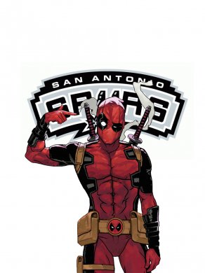San Antonio Spurs Deadpool Logo Sticker Heat Transfer