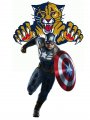 Florida Panthers Captain America Logo Sticker Heat Transfer