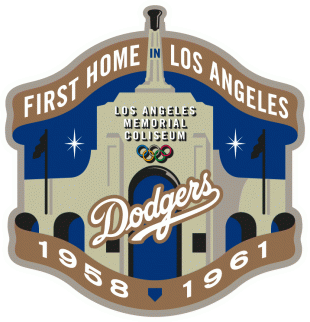 Los Angeles Dodgers 2008 Stadium Logo Sticker Heat Transfer