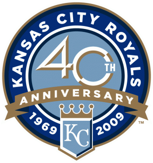 Kansas City Royals 2009 Anniversary Logo Sticker Heat Transfer