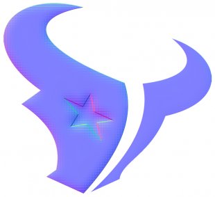 Houston Texans Colorful Embossed Logo Sticker Heat Transfer