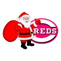 Cincinnati Reds Santa Claus Logo Sticker Heat Transfer