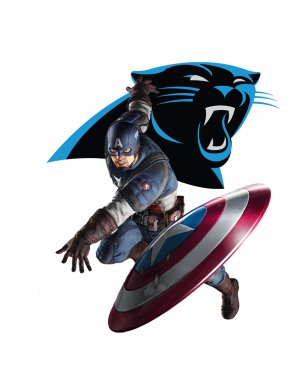 Carolina Panthers Captain America Logo Sticker Heat Transfer