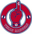 Number One Hand Texas Rangers logo Sticker Heat Transfer