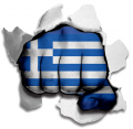 Fist Greece Flag Logo decal sticker
