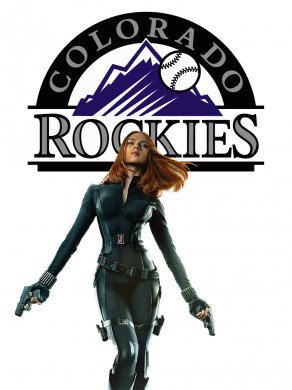 Colorado Rockies Black Widow Logo Sticker Heat Transfer