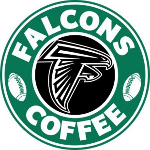 Atlanta Falcons starbucks coffee logo decal sticker