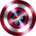 Captain American Shield With Arizona Coyotes Logo Sticker Heat Transfer