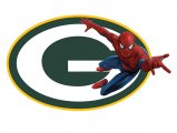 Green Bay Packers Spider Man Logo decal sticker