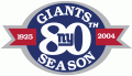 New York Giants 2004 Anniversary Logo Sticker Heat Transfer