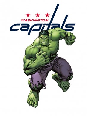 Washington Capitals Hulk Logo Sticker Heat Transfer
