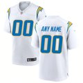 Los Angeles Chargers Custom Letter and Number Kits For White Jersey 01 Material Vinyl