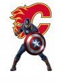Calgary Flames Captain America Logo Sticker Heat Transfer
