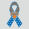 New York Knicks Ribbon American Flag logo Sticker Heat Transfer