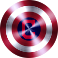 Captain American Shield With Cleveland Indians Logo Sticker Heat Transfer
