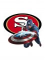 San Francisco 49ers Captain America Logo Sticker Heat Transfer