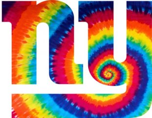 New York Giants rainbow spiral tie-dye logo decal sticker