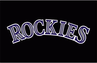 Colorado Rockies 1993-2016 Batting Practice Logo Sticker Heat Transfer
