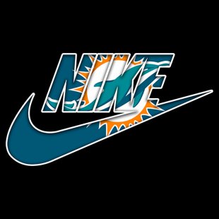 Miami Dolphins Nike logo decal sticker