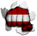 Fist Latvia Flag Logo Sticker Heat Transfer