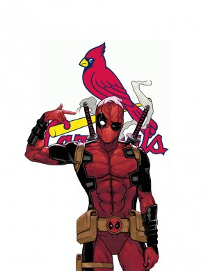 St. Louis Cardinals Deadpool Logo Sticker Heat Transfer