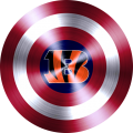 Captain American Shield With Cincinnati Bengals Logo decal sticker