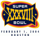 Super Bowl XXXVIII Logo Sticker Heat Transfer