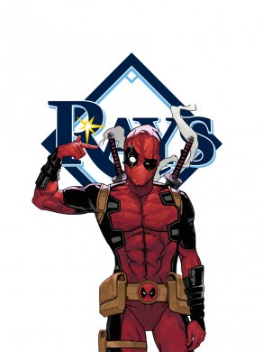 Tampa Bay Rays Deadpool Logo decal sticker