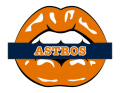 Houston Astros Lips Logo Sticker Heat Transfer