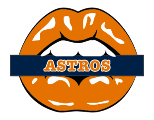 Houston Astros Lips Logo decal sticker