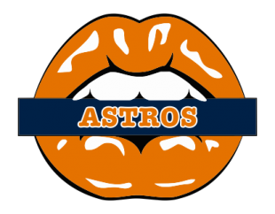 Houston Astros Lips Logo Sticker Heat Transfer