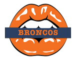 Denver Broncos Lips Logo decal sticker