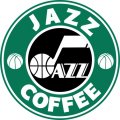 Utah Jazz Starbucks Coffee Logo decal sticker