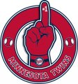 Number One Hand Minnesota Twins logo decal sticker