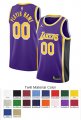 Los Angeles Lakers Custom Letter and Number Kits for Statement Jersey Material Twill