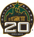 Dallas Stars 2012 13 Anniversary Logo Sticker Heat Transfer
