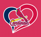 St. Louis Cardinals Heart Logo Sticker Heat Transfer