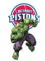 Detroit Pistons Hulk Logo Sticker Heat Transfer