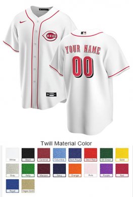 Cincinnati Reds Custom Letter and Number Kits for Home Jersey Material Twill