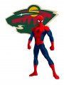 Minnesota Wild Spider Man Logo Sticker Heat Transfer