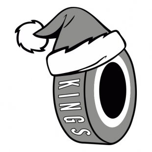 Los Angeles Kings Hockey ball Christmas hat logo decal sticker