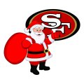 San Francisco 49ers Santa Claus Logo Sticker Heat Transfer