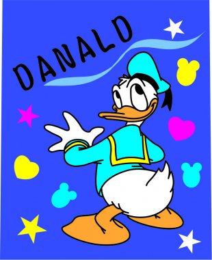 Donald Duck Logo 37 Sticker Heat Transfer