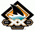San Jose Sharks 2010 11 Anniversary Logo 05 Sticker Heat Transfer