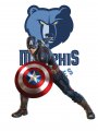 Memphis Grizzlies Captain America Logo Sticker Heat Transfer